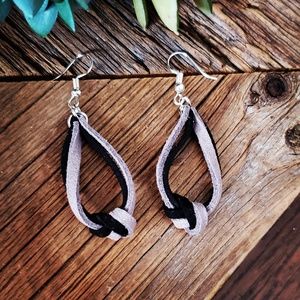 Leather suede earrings